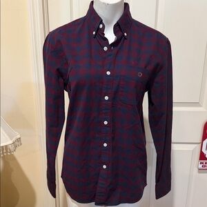 American Eagle Outfitters Long-Sleeve Plaid Button-Down Shirt -  UNISEX. NWT XS